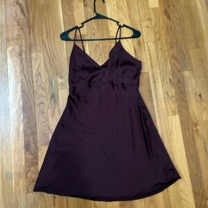 Burgundy Ambercrombie & Fitch Slip Dress